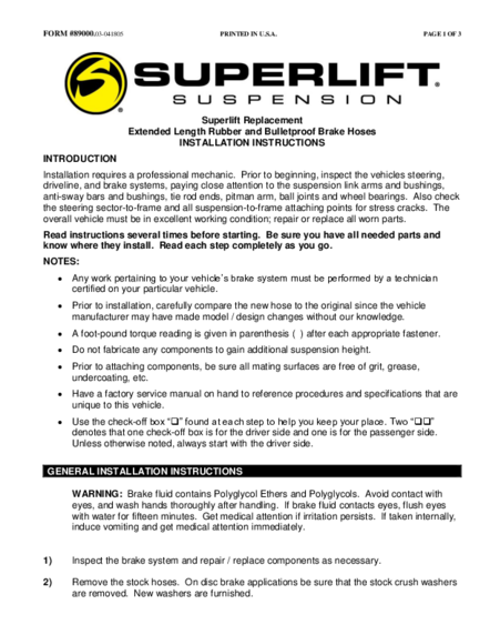 Installation Manual